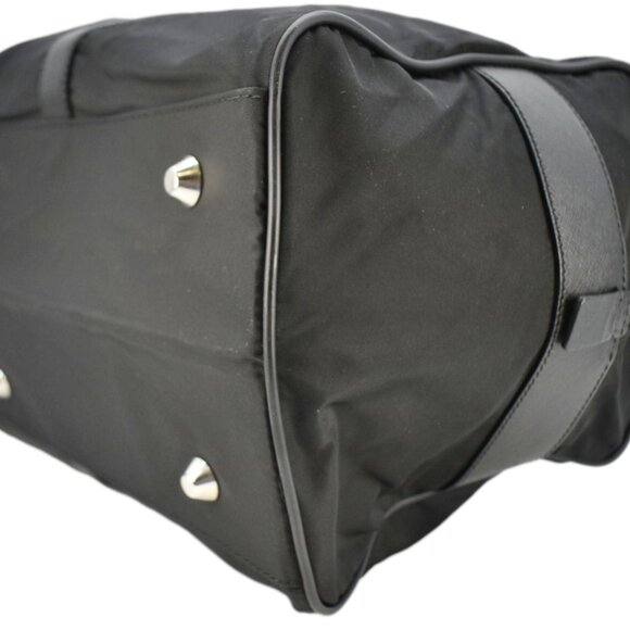 PRADA Re- Nylon Saffiano Leather Viaggio Duffle Bag Black - Picture 9 of 13